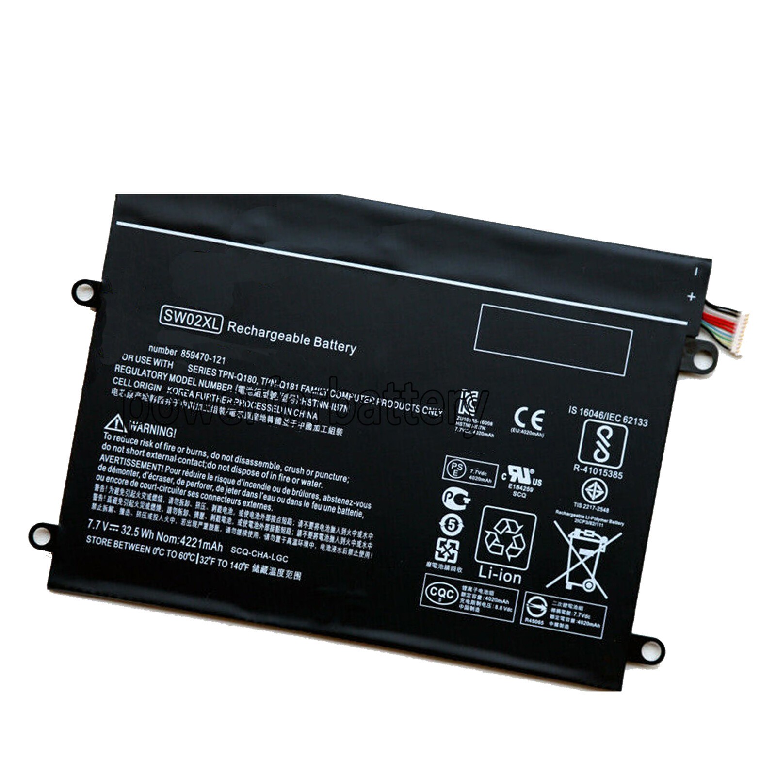 7.7V SW02XL Battery For HP X2 10-P018WM 859517-855 HSTNN-IB7N 859470-1B1