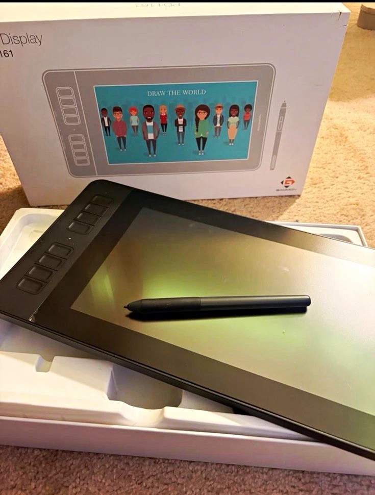 GAOMON PD1161 Wired Pen Display Graphics Tablet Monitor w/ Stylus, Keys