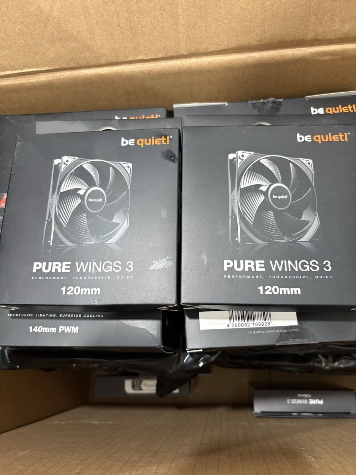 be quiet Pure Wings 3 120mm PWM Case Fan 2000RPM 49.9CFM Rifle 2 pack