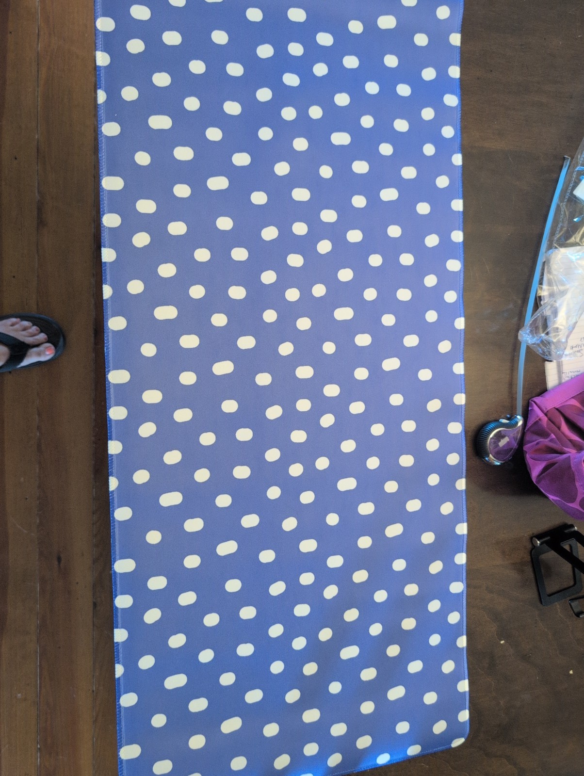 Extra Large Purple Polka Dot Desk Mat