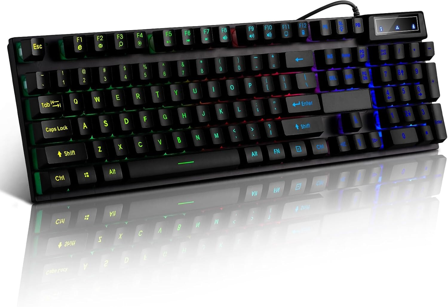 K500 Wired Keyboard Computer Keys Mechanical floating keys Rainbow color Clicky