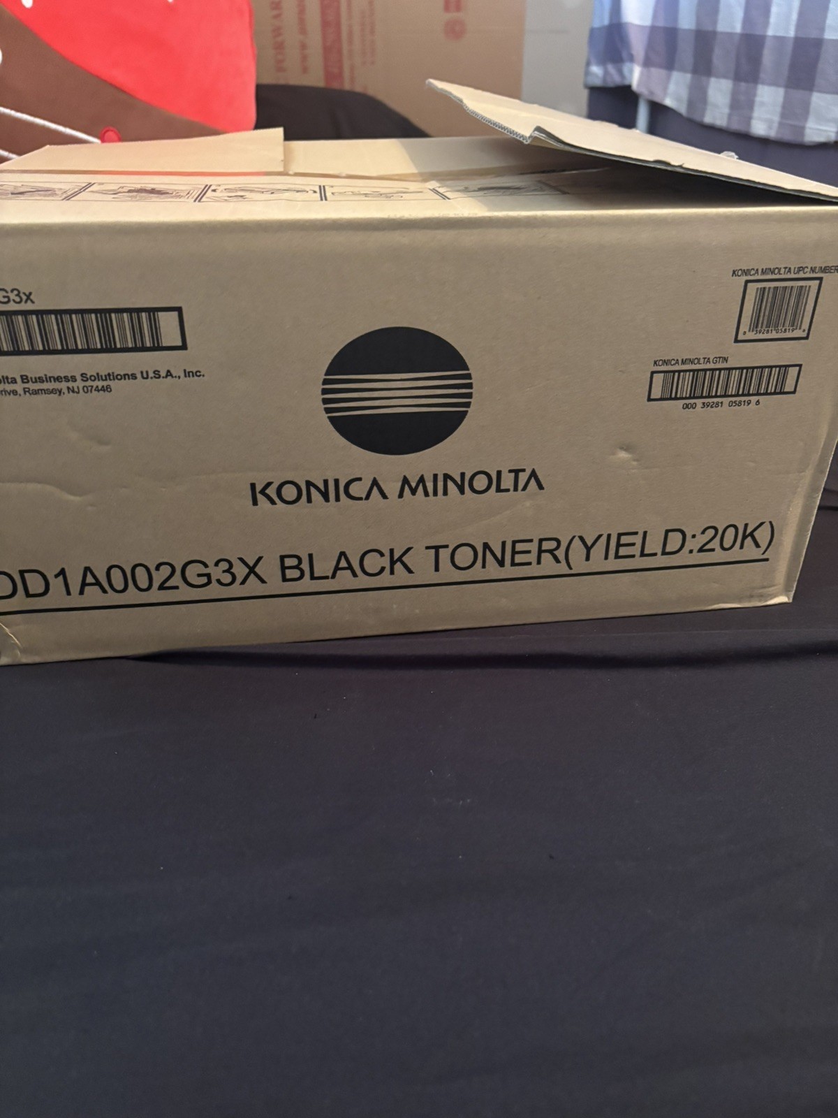 Konica Minolta DD1A002G3X Black Toner Cartridge 20K Page Yield OEM Genuine