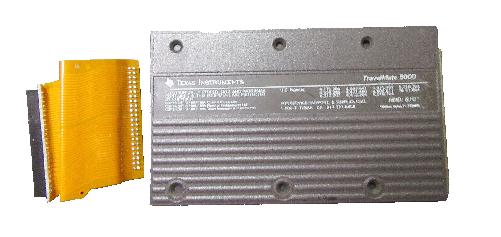 Genuine Vintage Rare HDD Caddy with Cable for Texas Instruments TravelMate 5557