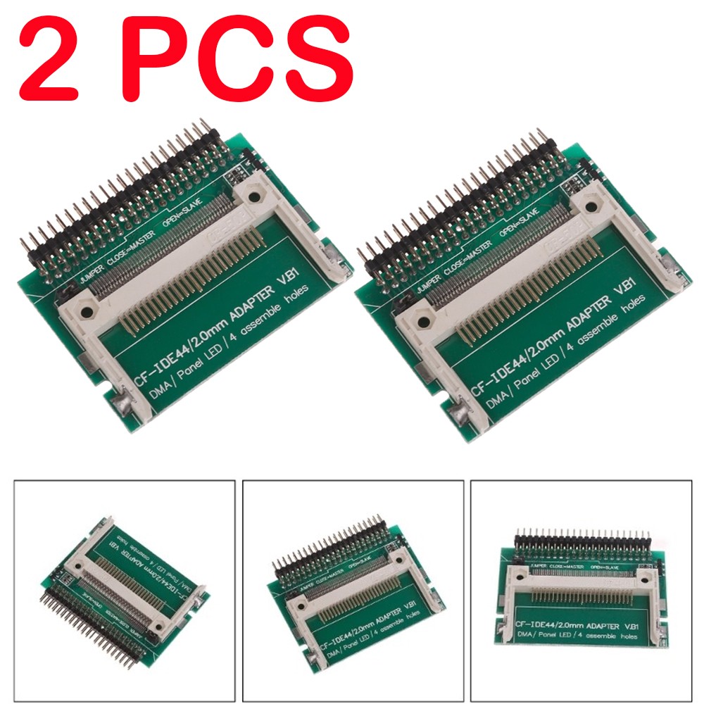 2* 44Pin Male CF to IDE Card CF to notebook 2.5 IDE Male Converter Adapter Card