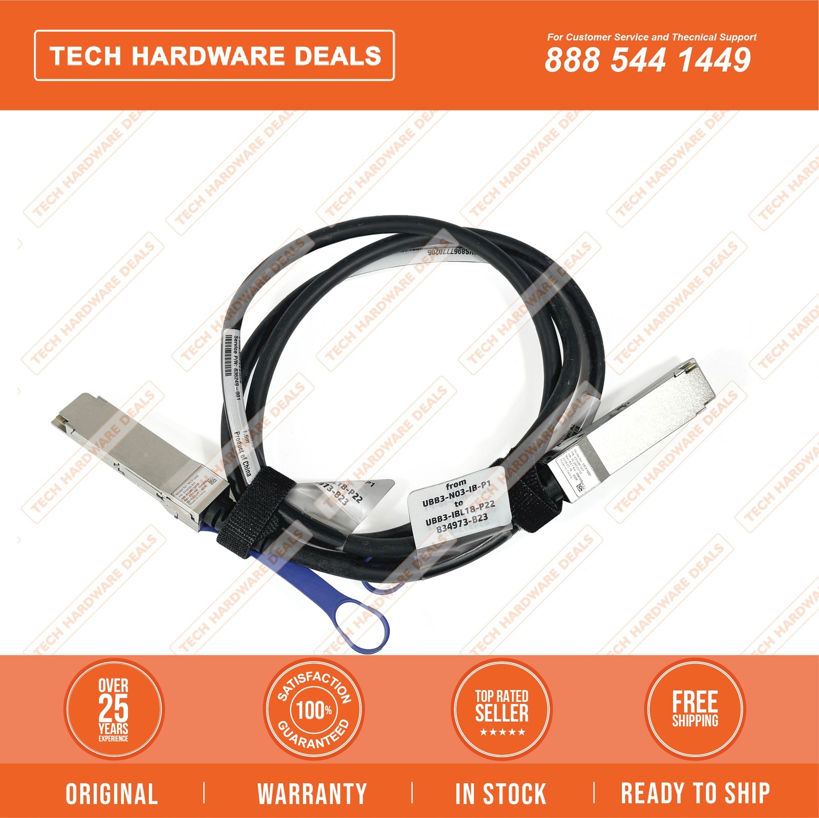 834973-B23    TBD - HPE 1.5M IB EDR QSFP Copper Cbl
