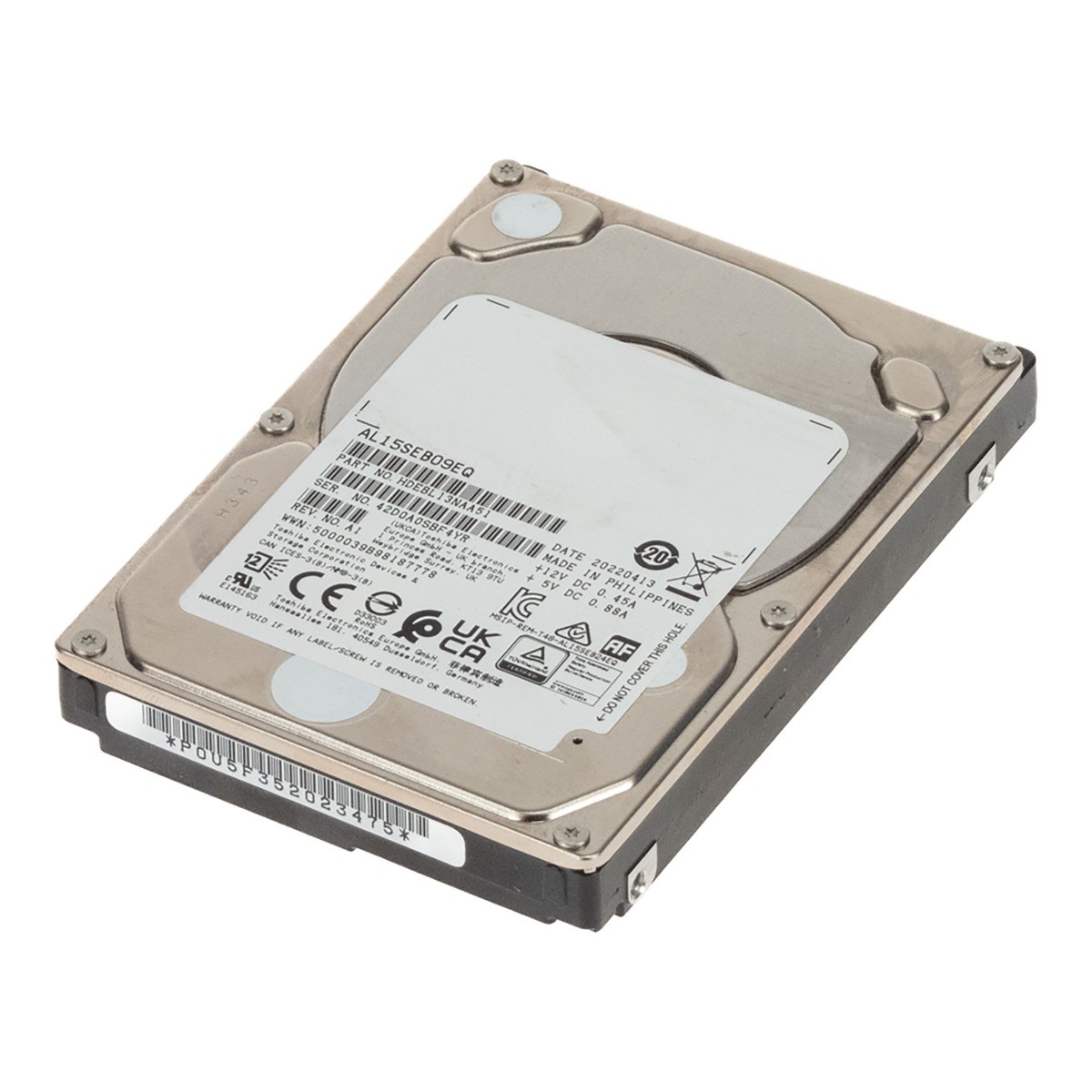 HARD DRIVE TOSHIBA AL15SEB09EQ 900GB 10500RPM 128MB SAS-3 2.5'' 