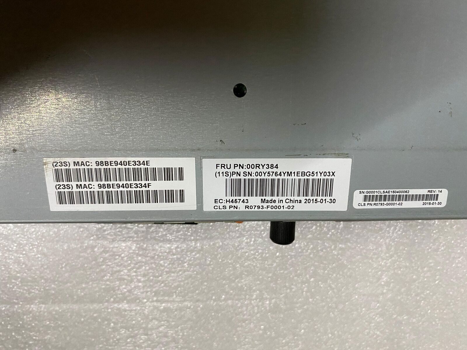  IBM 00Y5860 00RY384 00Y5764 V5000 2078-12C/24C Controller Module W/ Battery