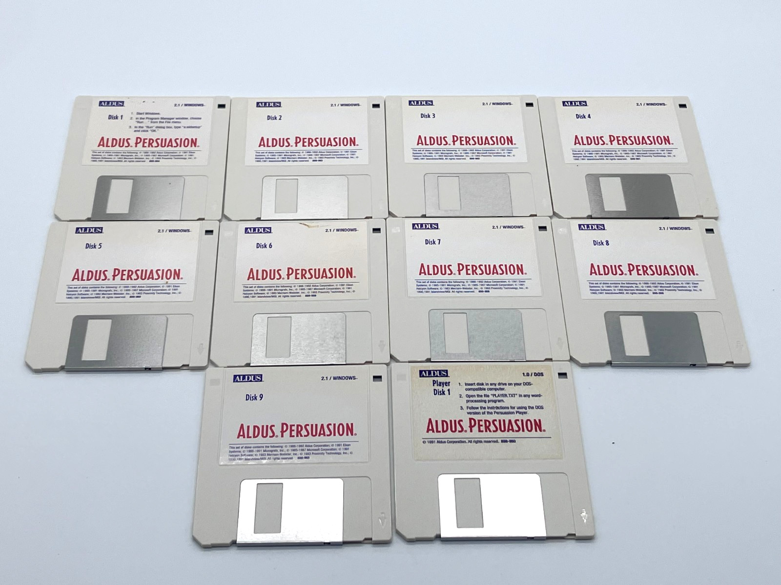 Aldus Persuasion 2.1 Windows 3.5" Disks