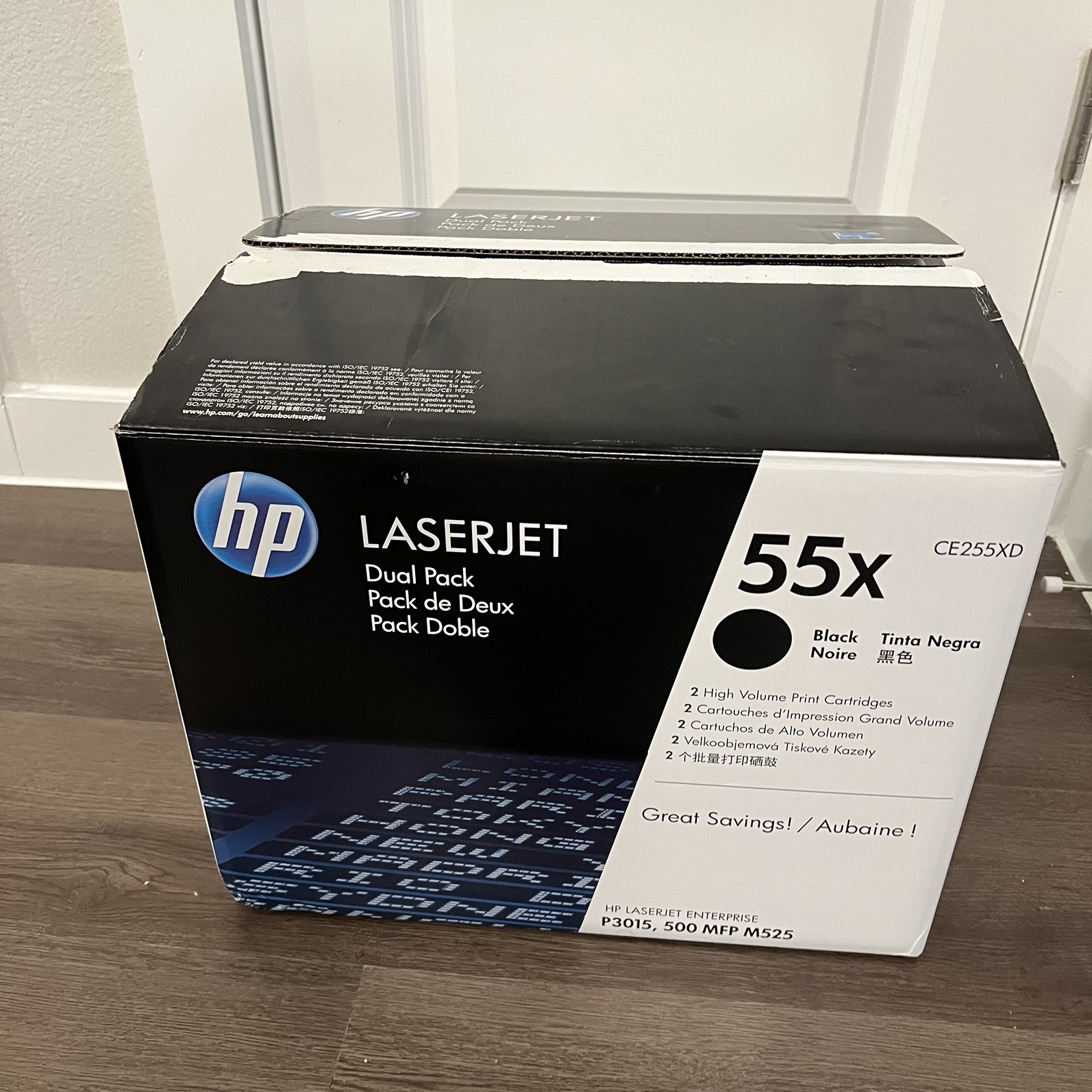 NEW Genuine HP 55X Black Toner Dual Pack CE255XD OEM New High Yield 2-Pack
