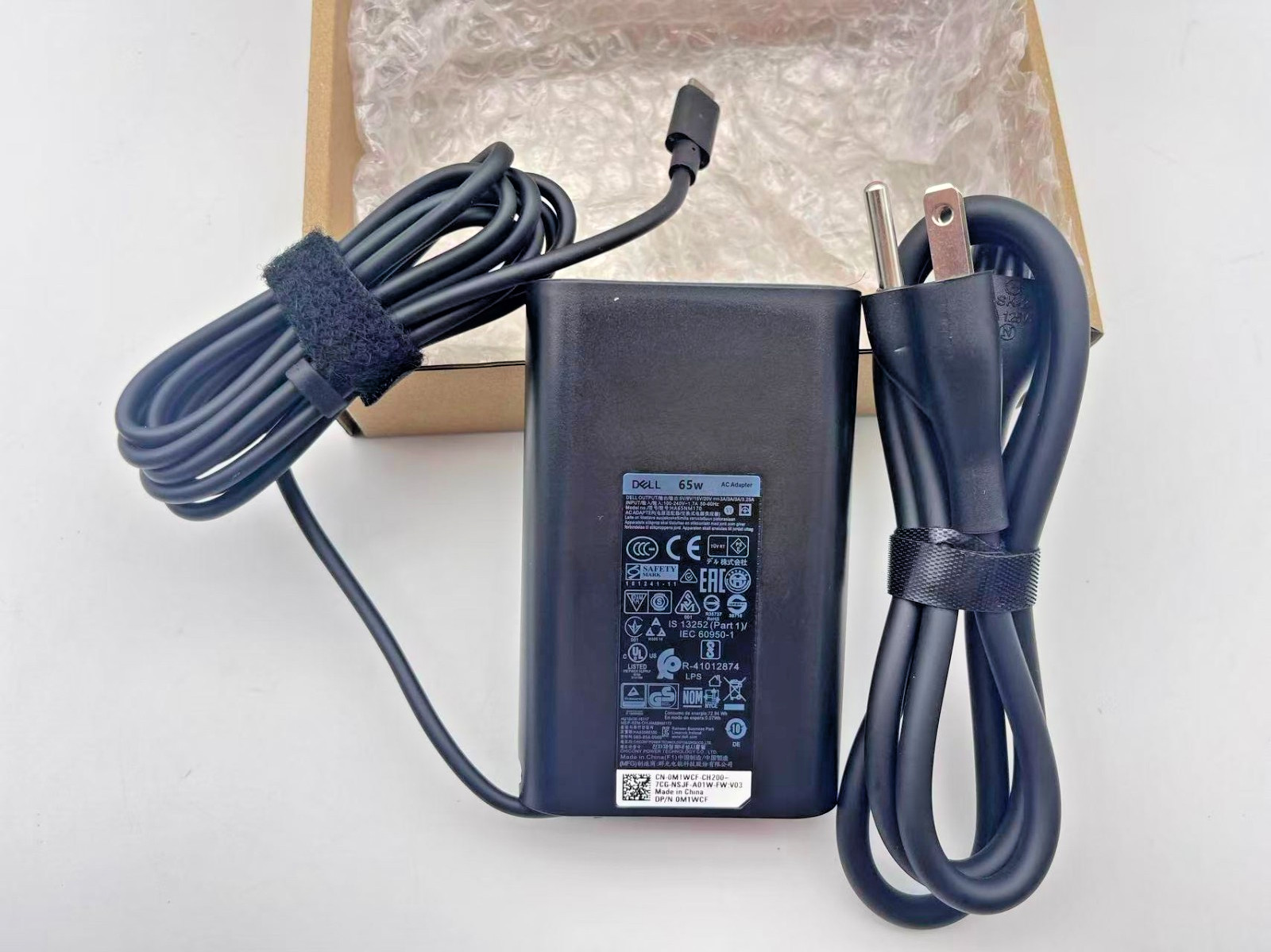 Geniune Dell 65W USB-C Type C Adapter Charger With Power Cord LA65NM170 2YK0F