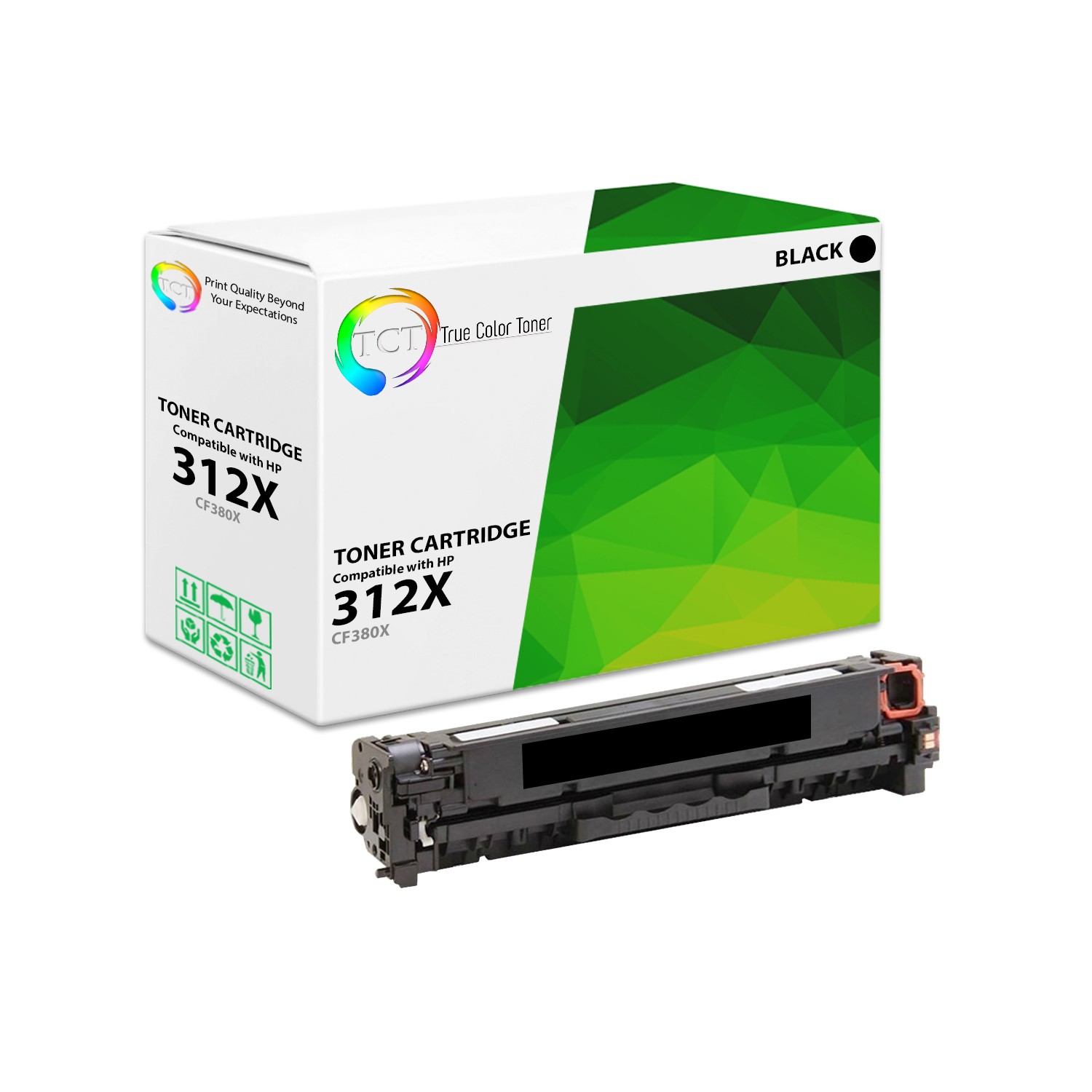 TCT Black CF380X 312X High Yield Toner Cartridges For HP Color LaserJet Pro M476