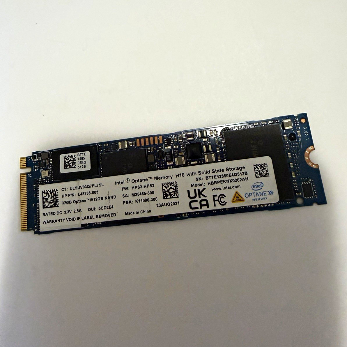 Intel Optane Memory H10 32GB+512GB M.2 2280 NVMe PCIe SSD HBRPEKNX0202AH