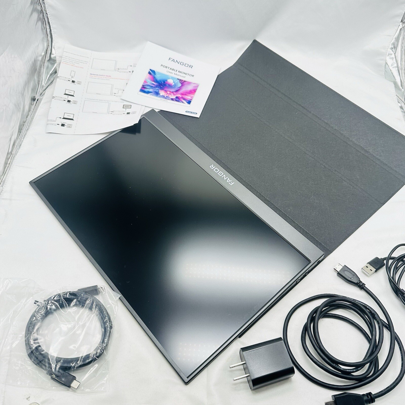FANGOR Portable Monitor, 15.6" 1080P Ultra-Slim HDR IPS Computer Gaming Display