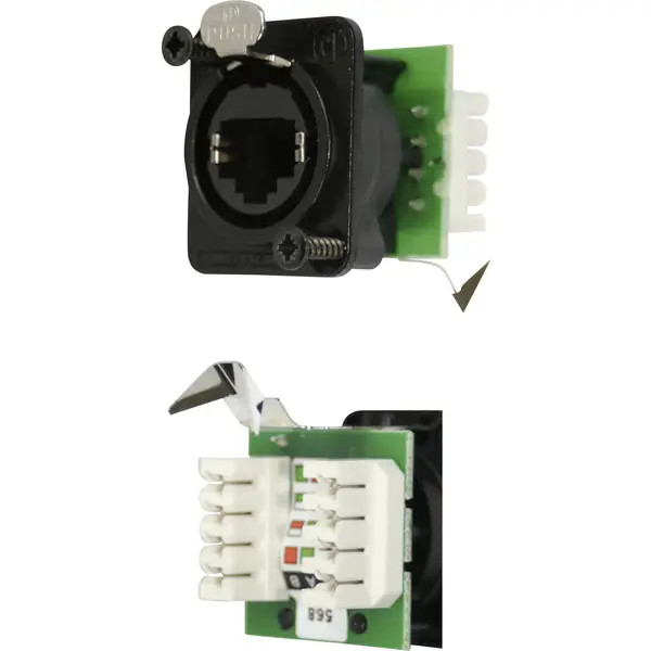 Neutrik NE8FDV-YK-B RJ45 EtherCon® D Series Data Connector Straight Outlet