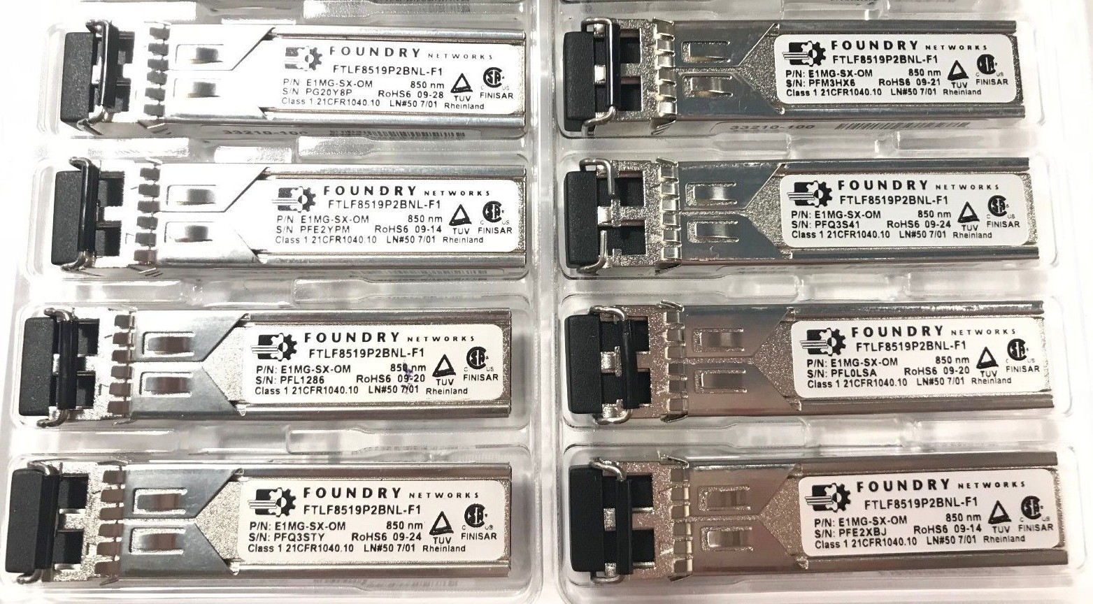  Brocade Foundry E1MG-SX-OM 33210-100 SFP w/60 days WRTY 100+ pieces 