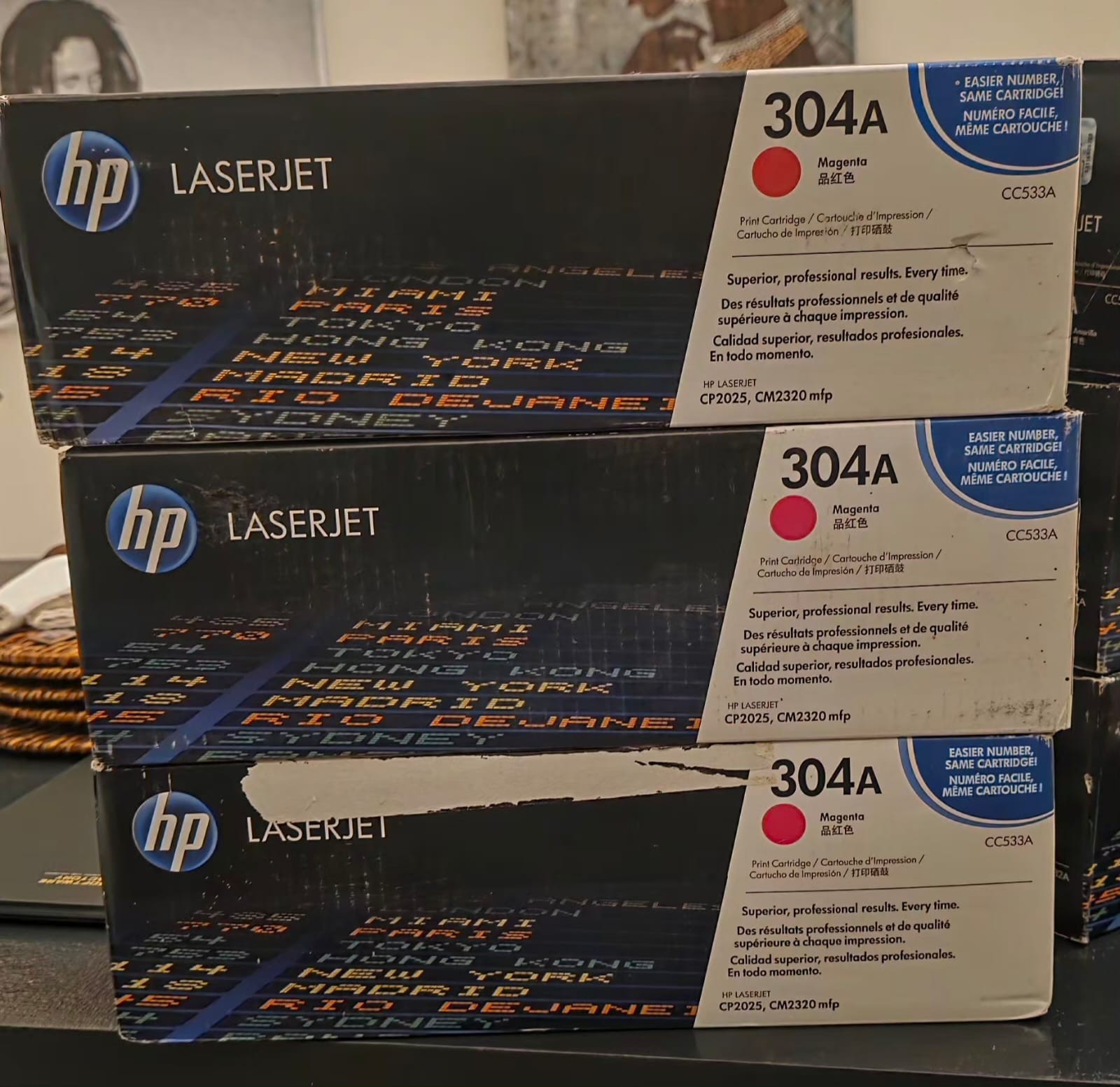 Genuine HP 304A Magenta Toner Cartridge Sealed CC533A TonerFlip
