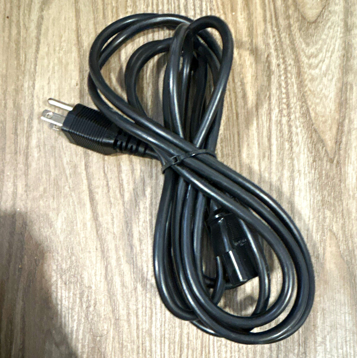 Black 6 ft Fused 3-Prong to 3-Prong AC Power Cable Cord, 10A 125V