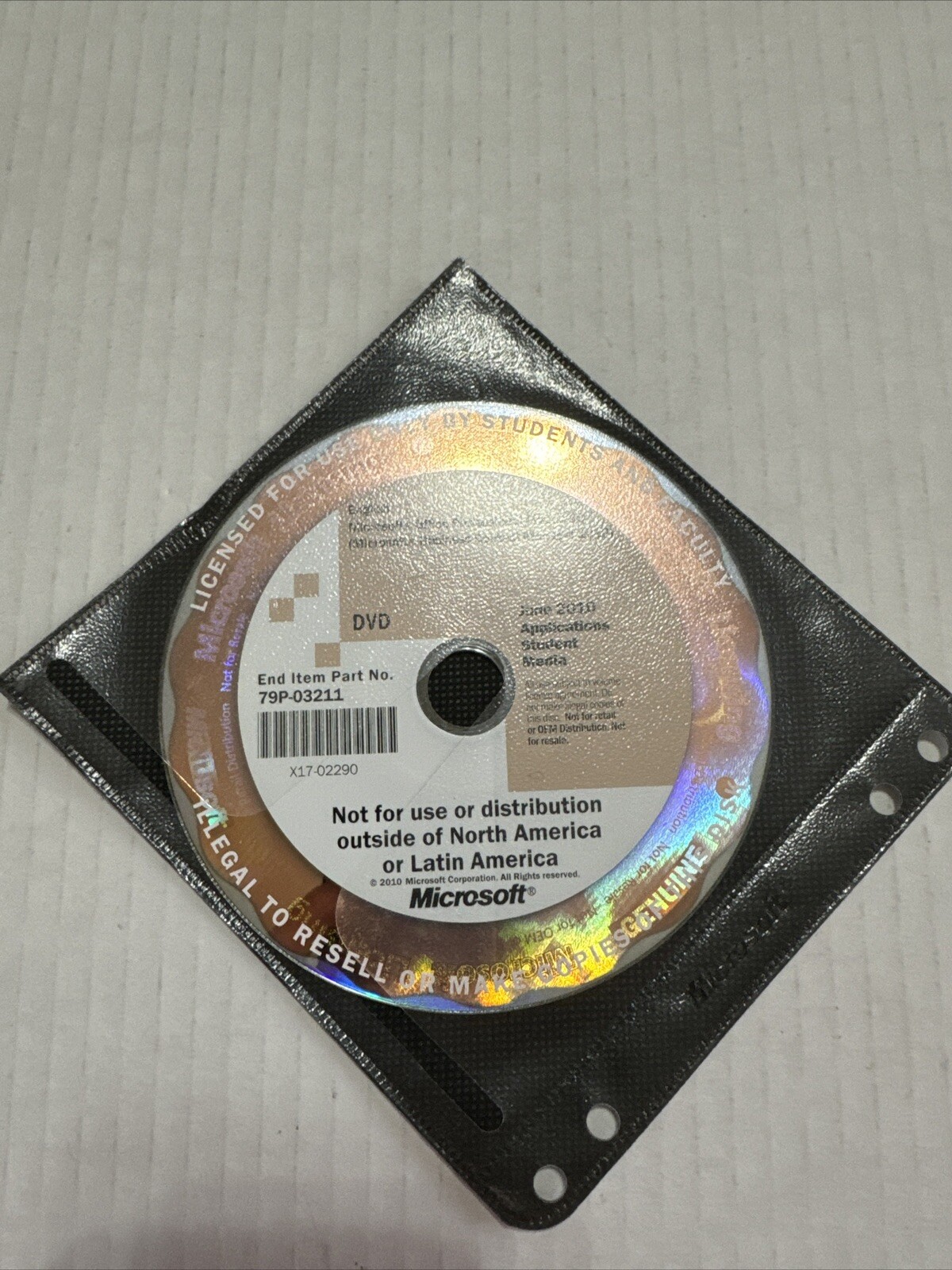 Microsoft June 2010 Applications Student Media Disc