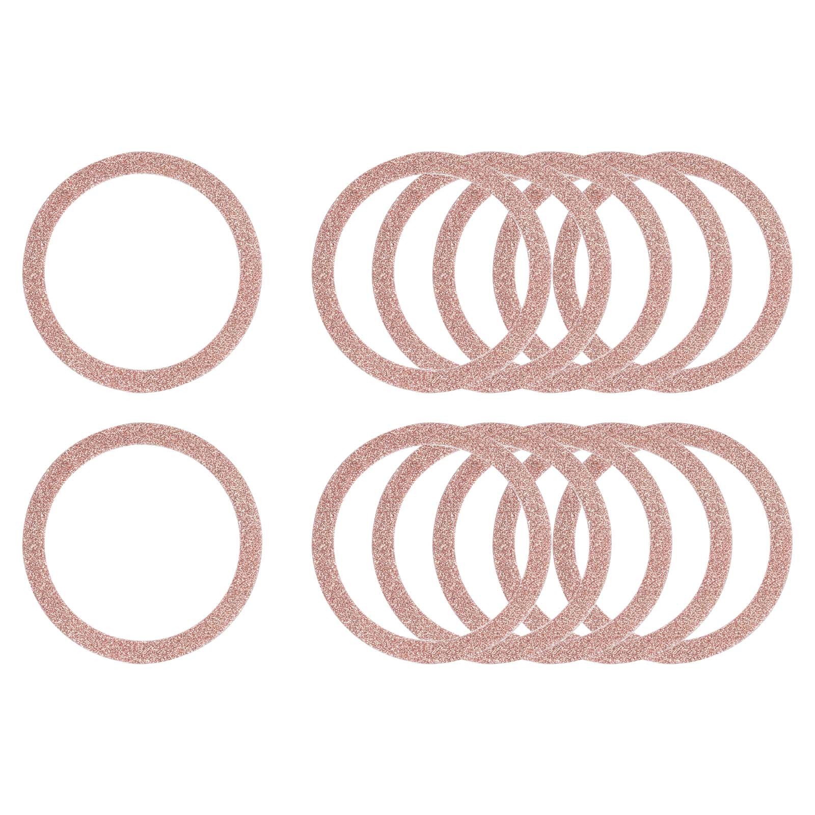 Universal Sparkle Magnetic Adapter Ring, 12 Pcs Sticker Ring, Pink
