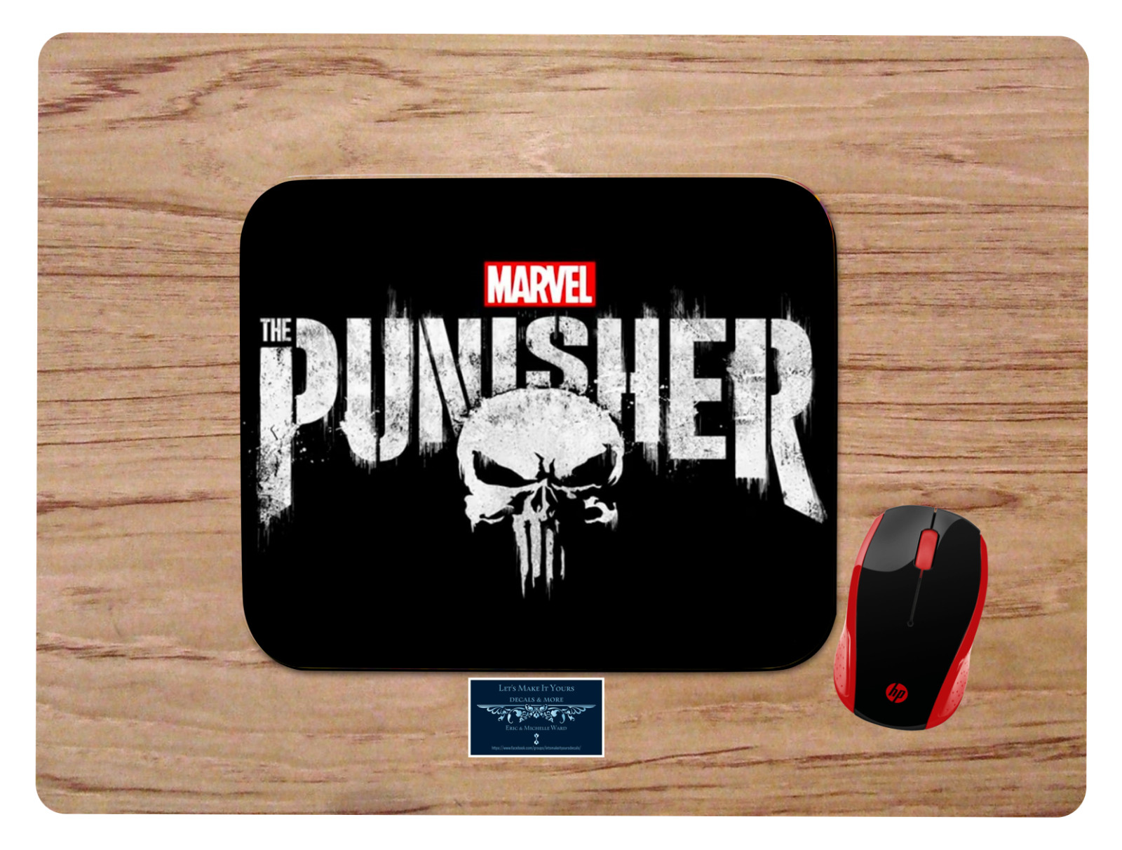 MARVEL PUNISHER LOGO DESIGN MOUSE PAD MOUSEPAD MAT NON-SLIP HOME OFFICE GIFT D2