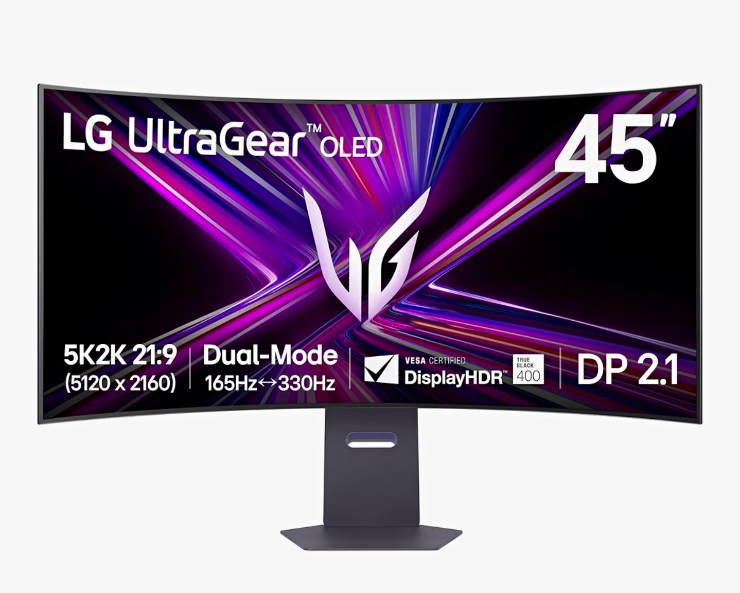 LG UltraGear OLED 45in Curved 165Hz 5120x2160 21:9 HDR DisplayPort