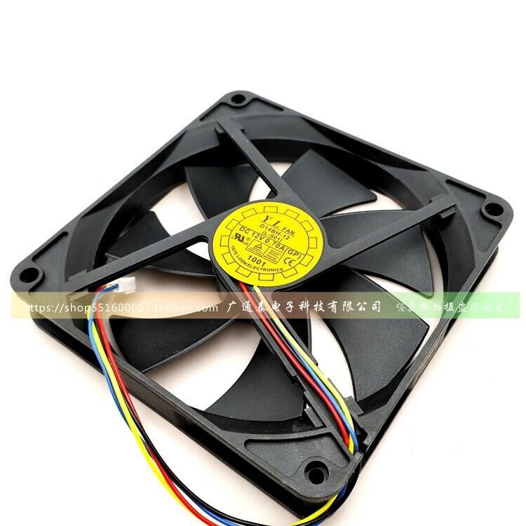 D14BH-12 Fan DC 12V 0.70A 140*140*25mm Yate Loon 4wire