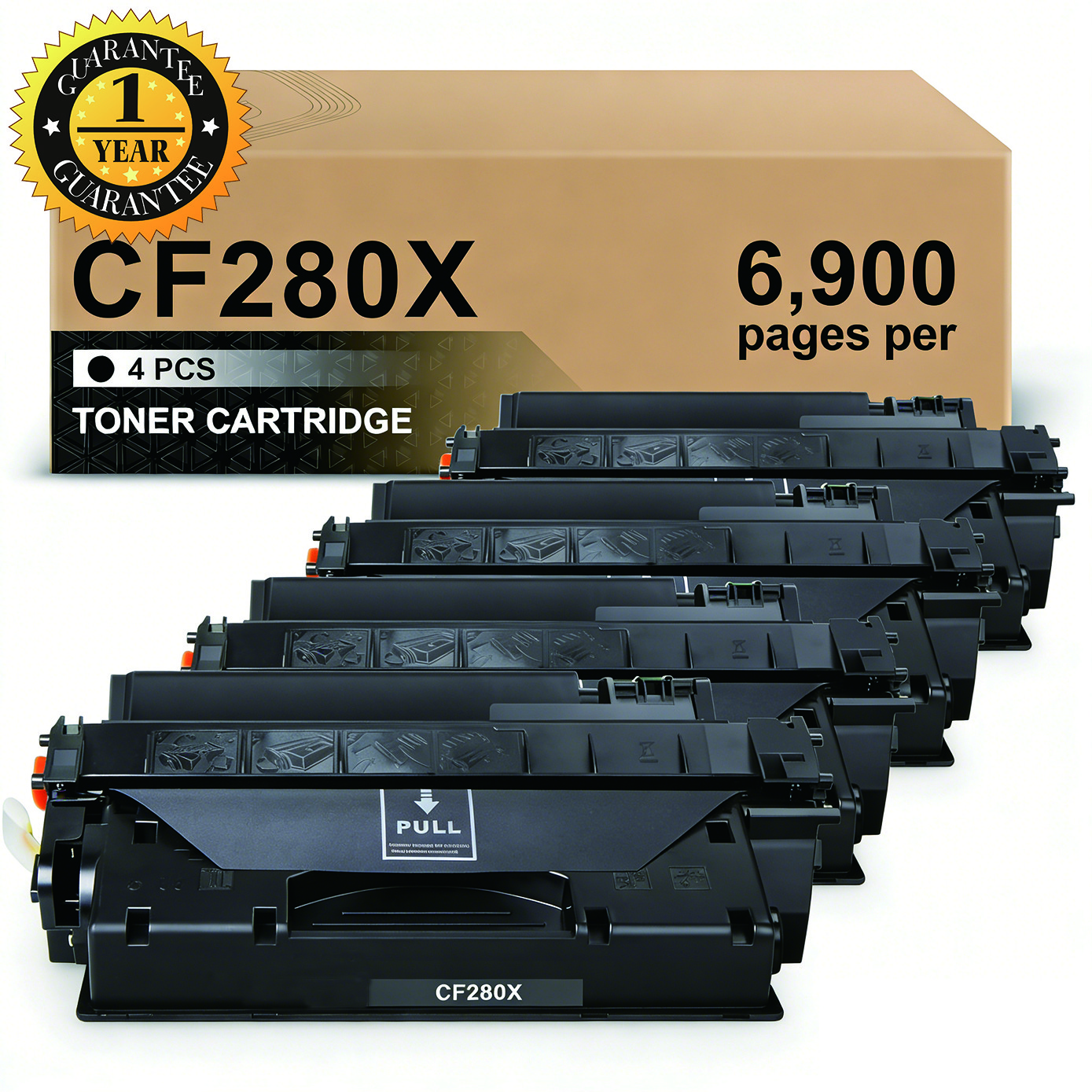 4PK CF280X Toner Cartridge Compatible With HP 80X LaserJet Pro400 M425dn M401dn