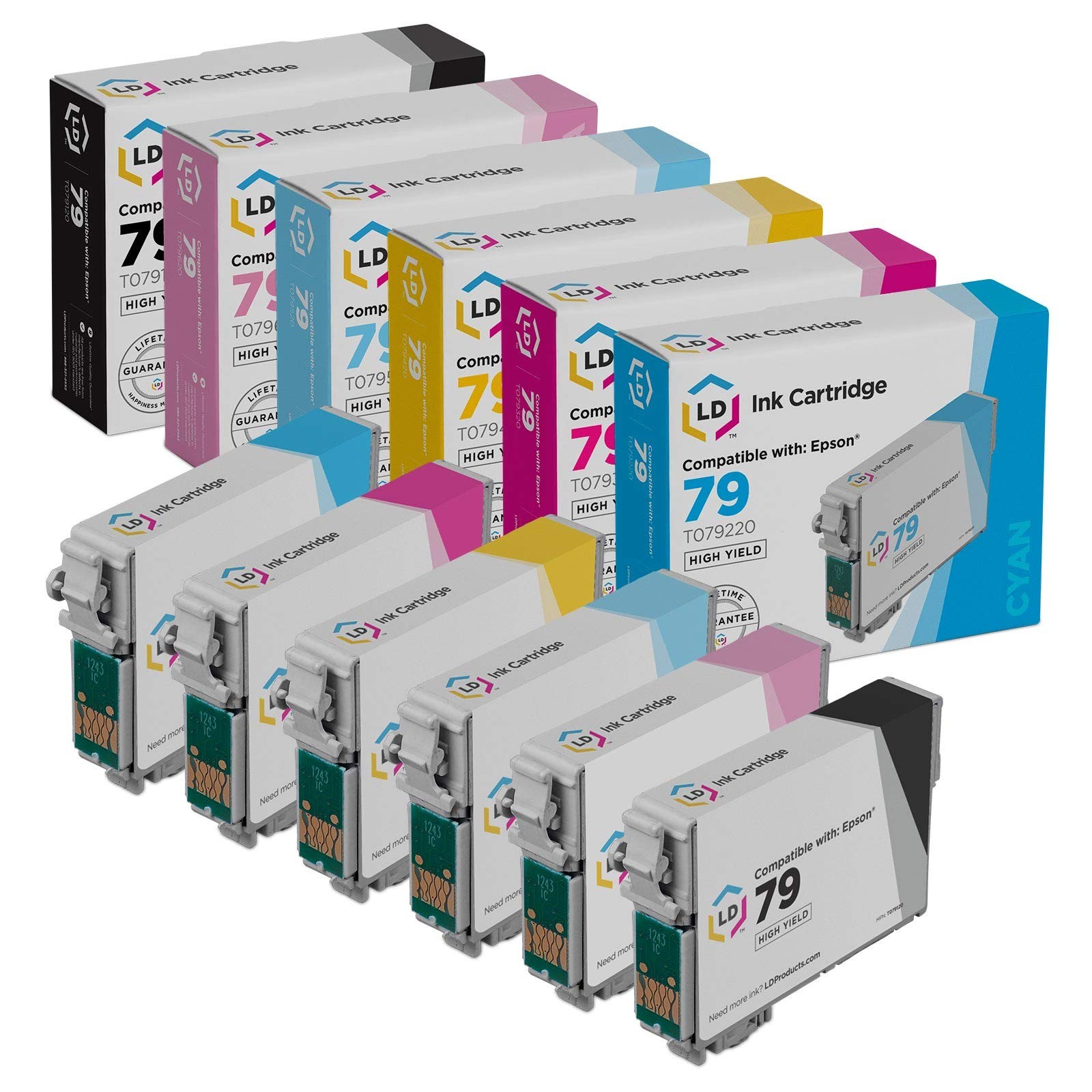 LD Reman for Epson T079 6pk HY T079120 T079220 T079320 T079420 T079520 T079620