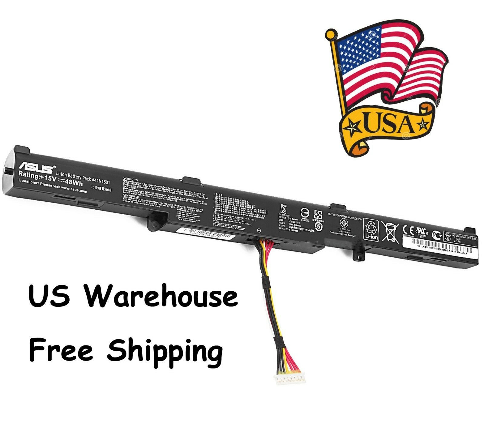 Genuine A41N1501 A41LK9H Battery for ASUS ROG GL752VW G752VW N552V N552VX 48WH