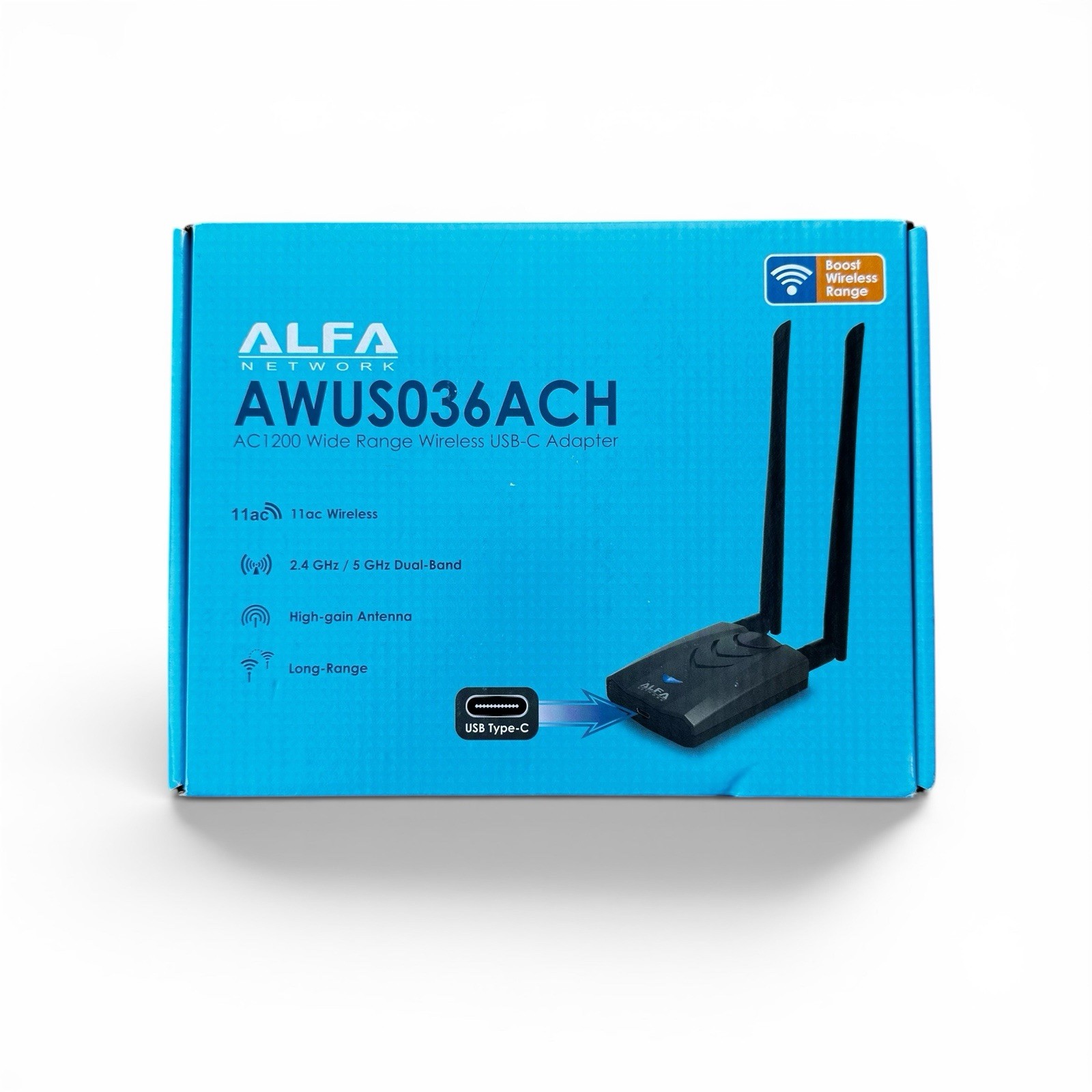 Alfa AWUS036ACH USB-C 802.11ac AC1200 867 Mbps dual band Wi-Fi USB Adapter