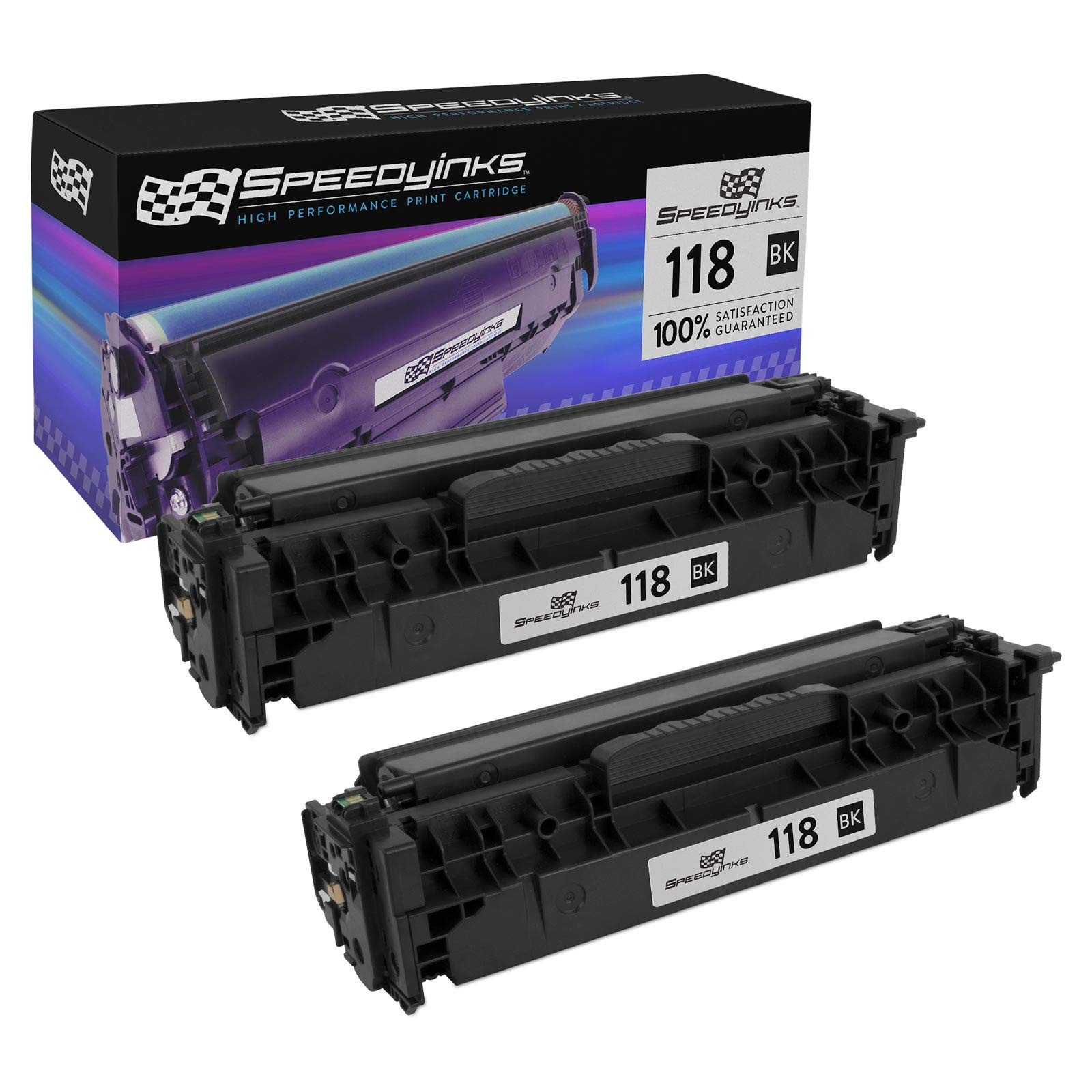 2pk Reman Canon 118 2662B001AA Black LBP7200Cdn 7660Cdn MF8350Cdn 8380Cdw 8580Cd