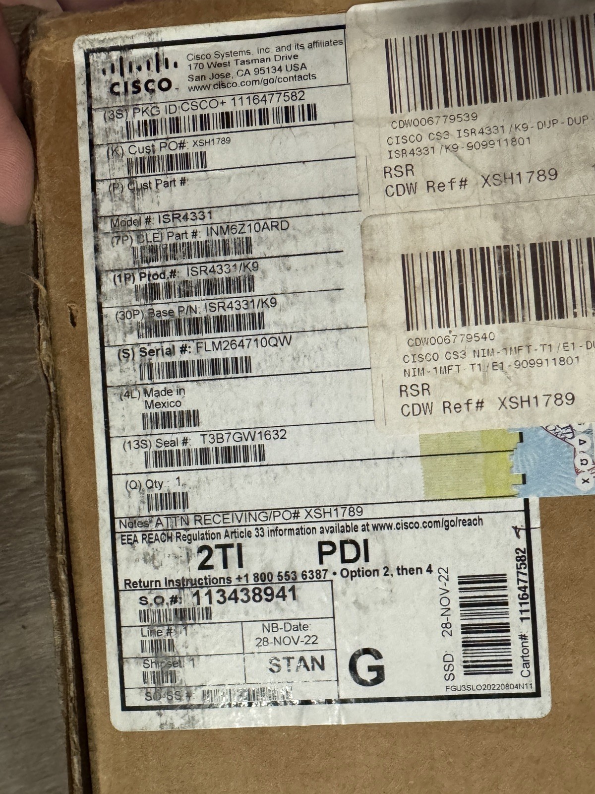 New Cisco 4300 Series ISR4331-AX/K9 Integrated Services Router