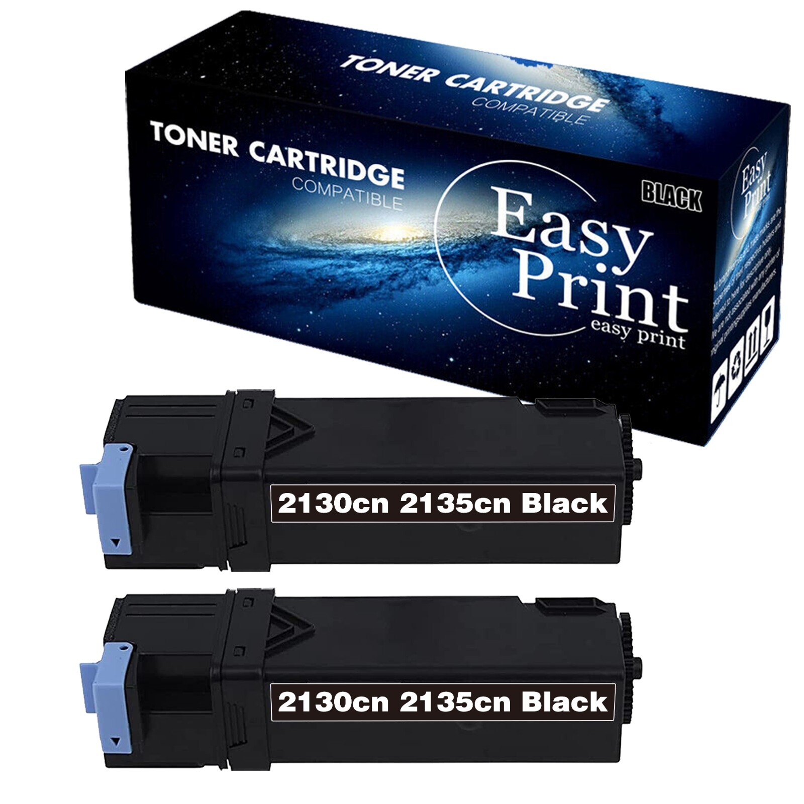 2PK DE2135 2135 Toner Cartridge 2130 2135 Laser Printer Black