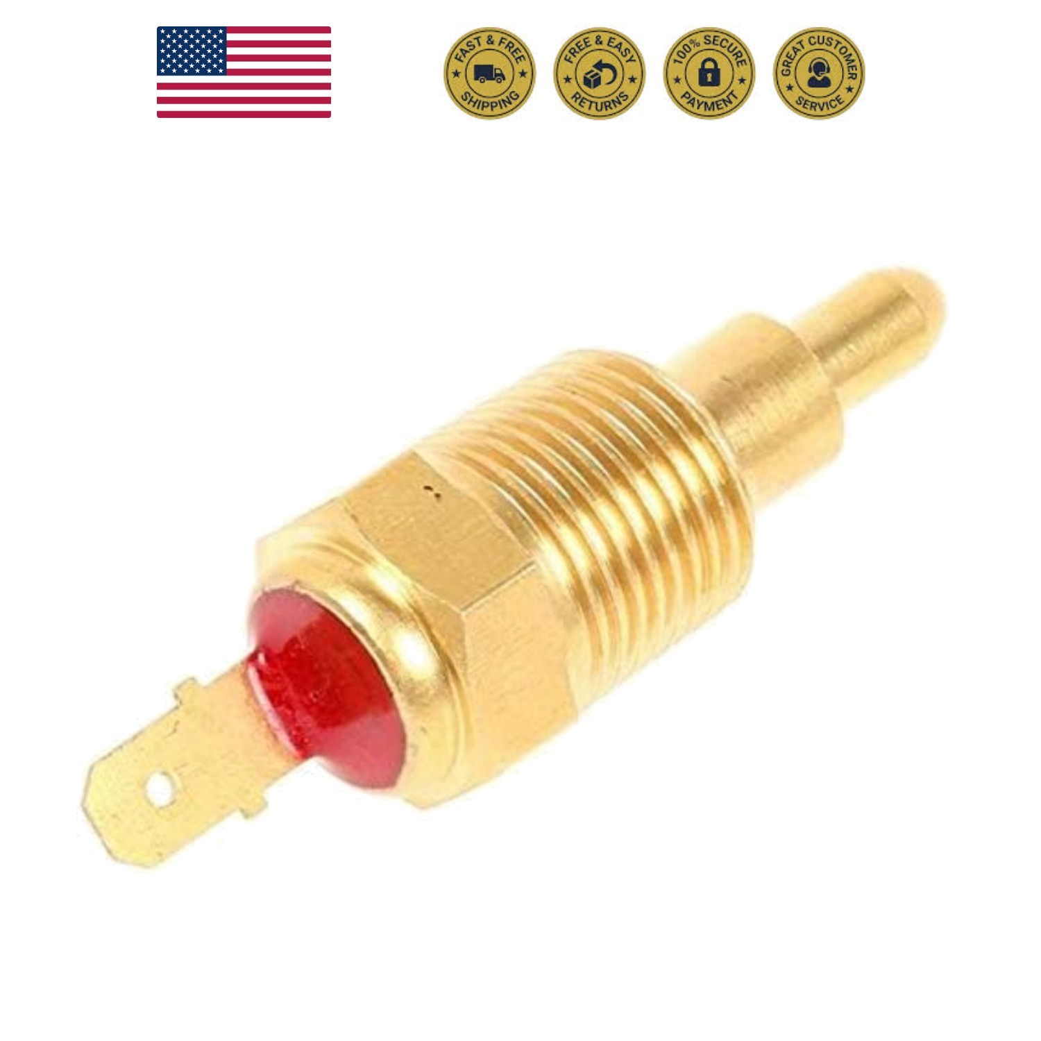Fan Temperature Switch 185°F On 170°F Off, 3/8" NPT Thread | Electric Engine ...