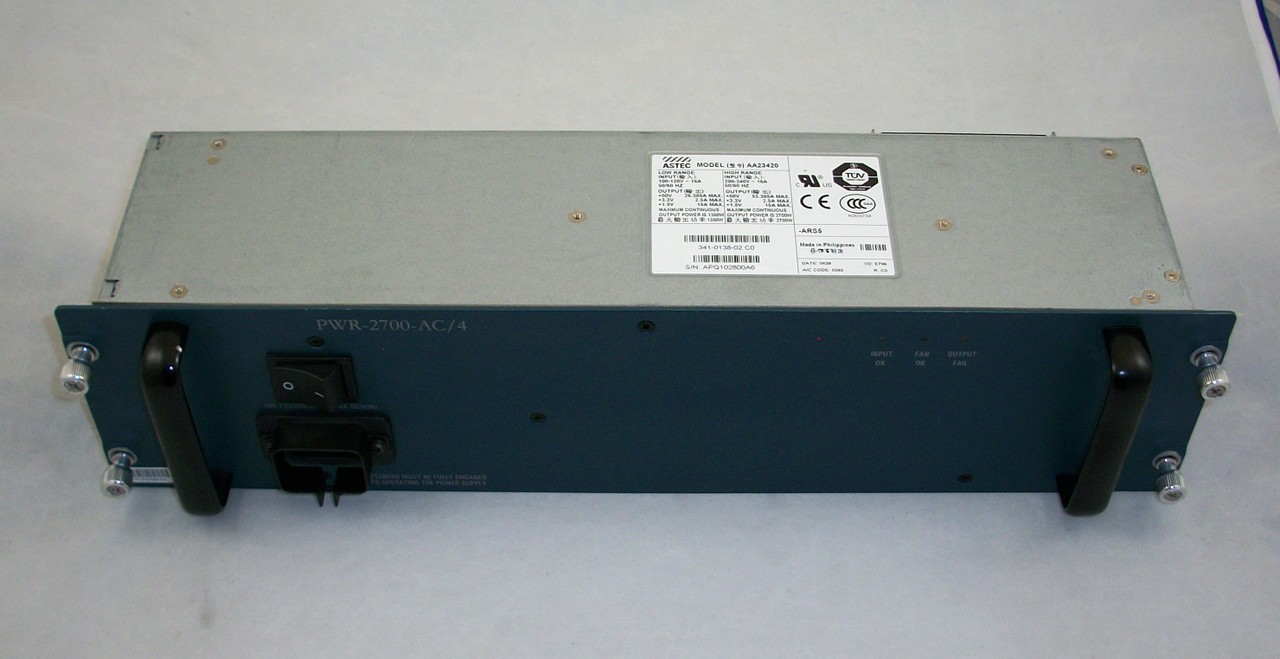 Cisco PWR-2700-AC/4 2700 Watt AC Power Supply 371-0138-02