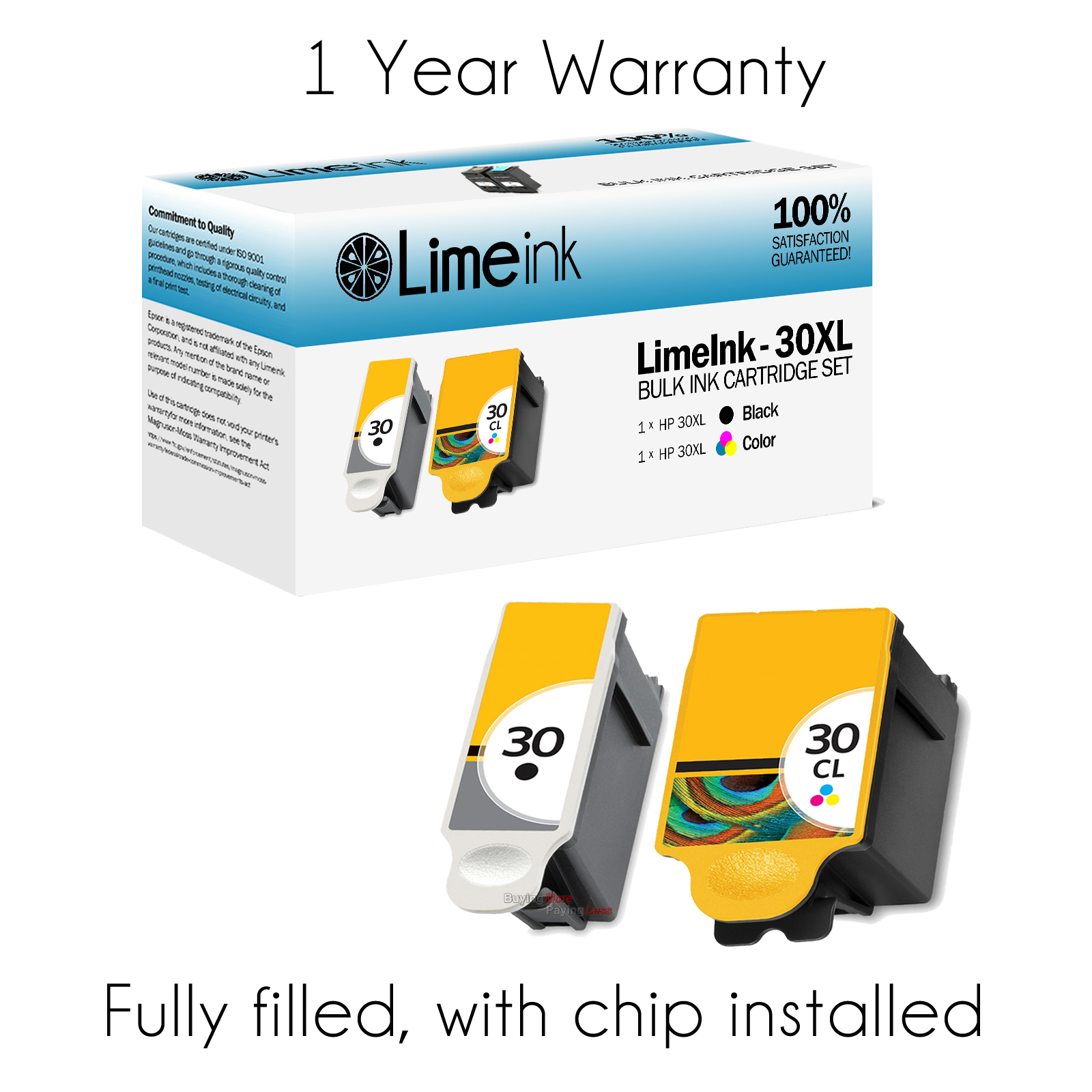 2 pack For Kodak 30XL 30 XL Ink Cartridges ESP 3.2 C310 C315 2150 2170 Printer