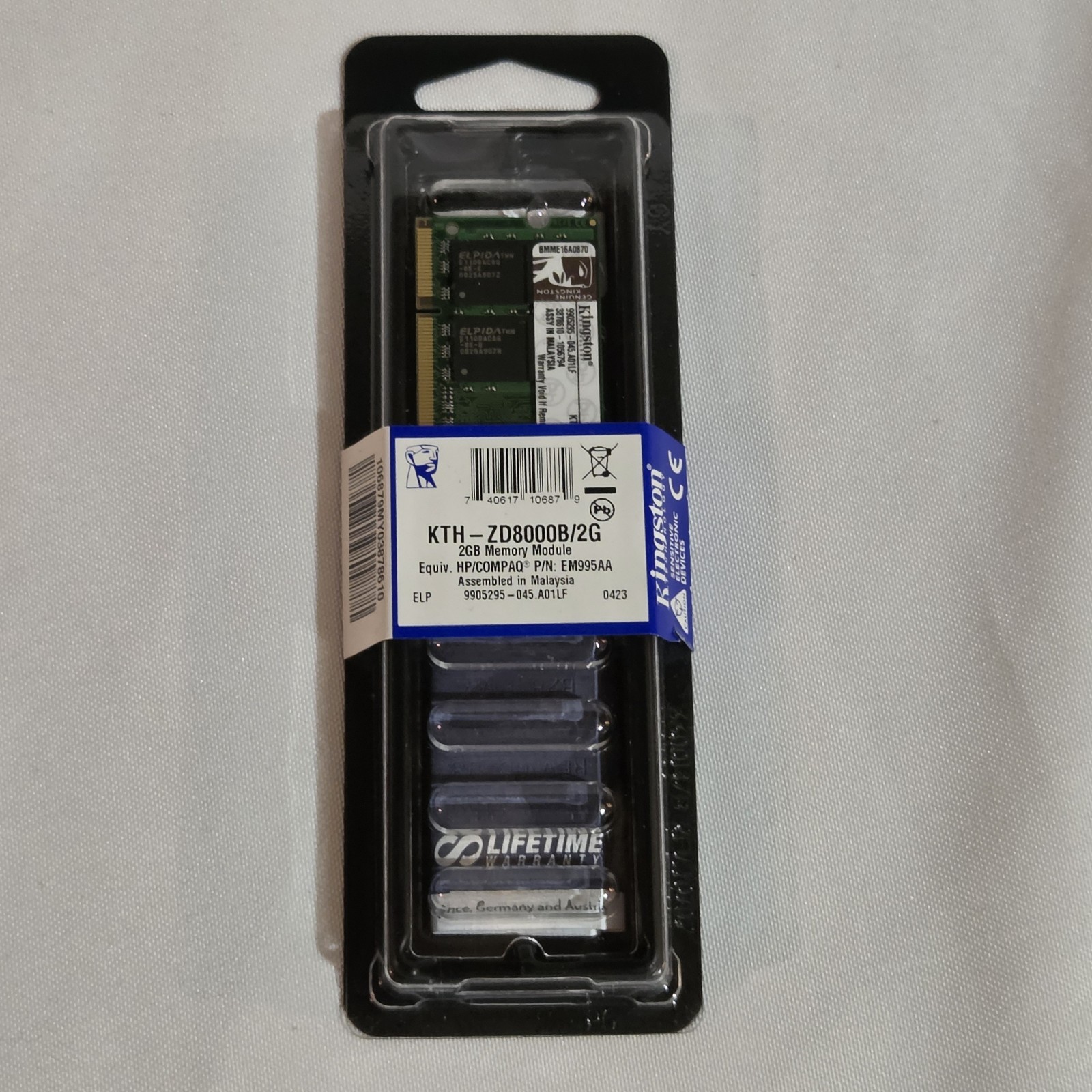 Kingston 2GB DDR2 Laptop RAM KTH-ZD8000B/2G New Sealed