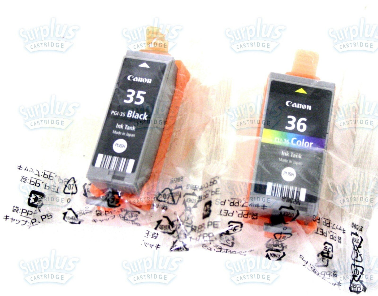 2/PK Genuine Canon PGI-35 Black & CLI-36 Color Ink PIXMA mini260 TR150 iP100
