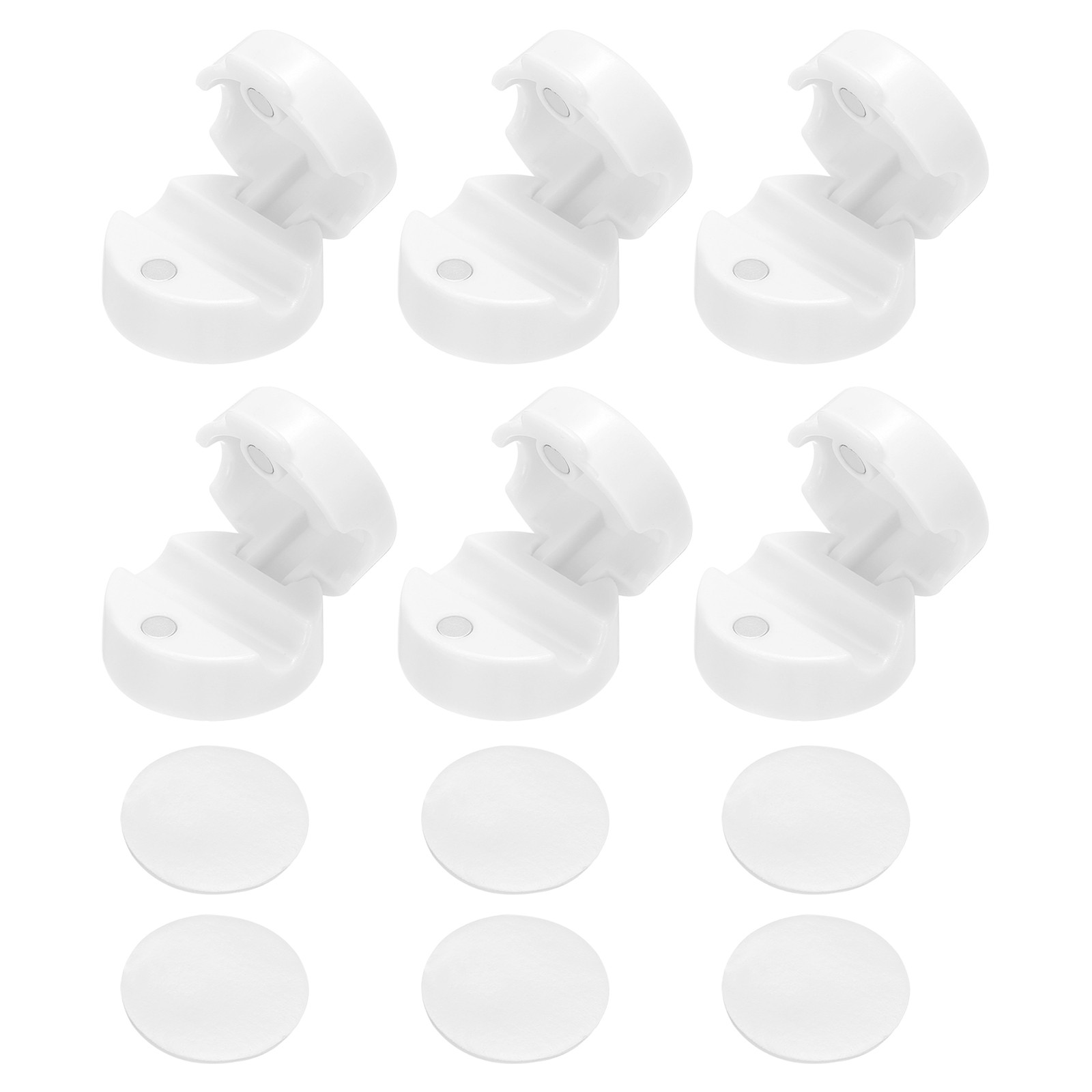 6Pcs Wire Cord Organizer Holder,White Self Adhesive Magnetic Cable Clips