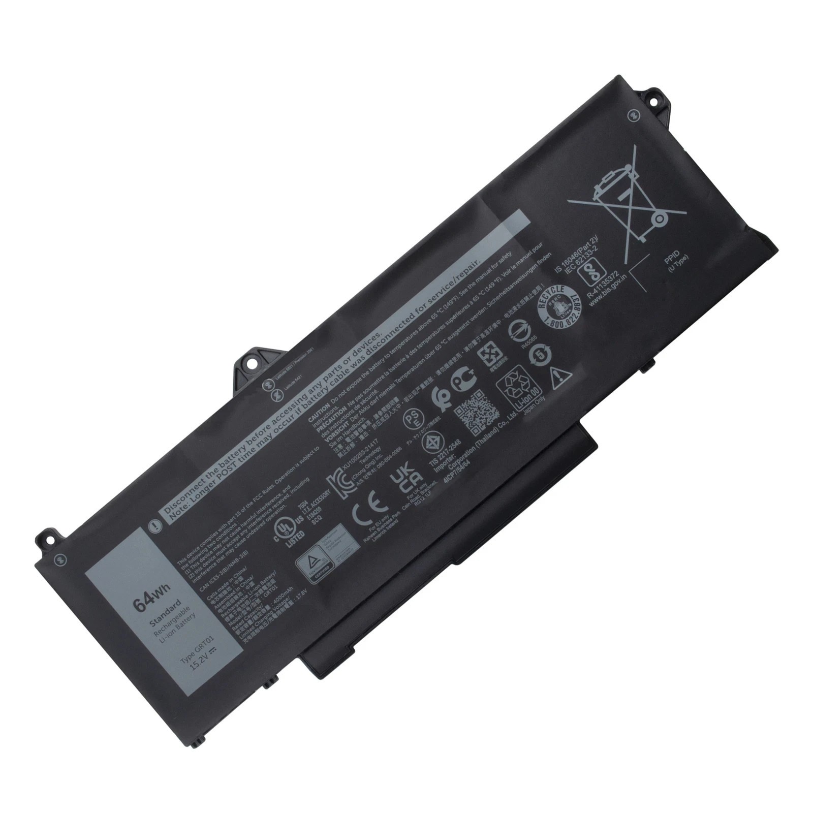 64WH GRT01 Battery For Dell Alienware M17 R5 AMD Latitude 5421 5431 5521 5531