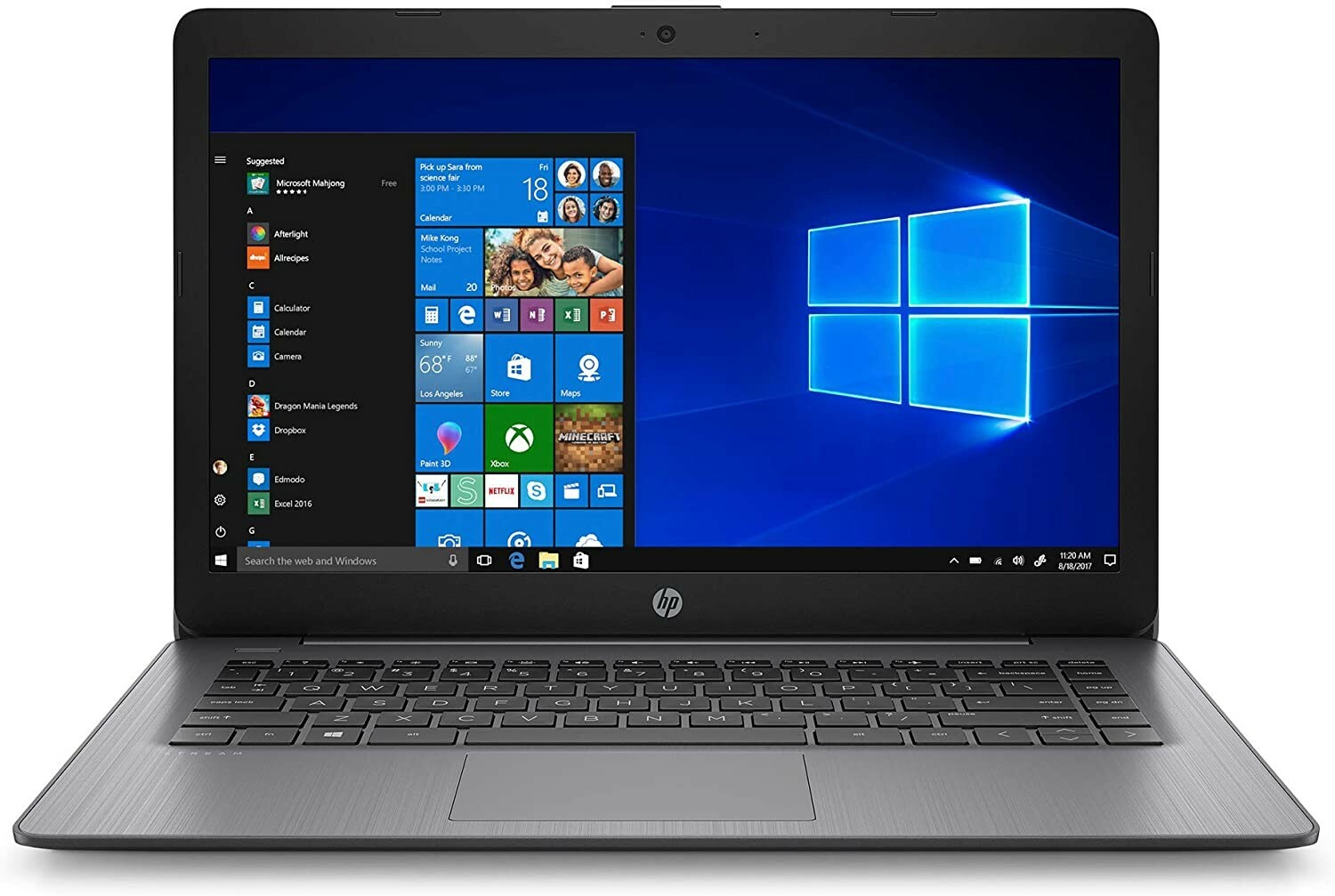 New HP Stream 14" Celeron 4GB/64GB Laptop-Brilliant Black - 14-cb174wm