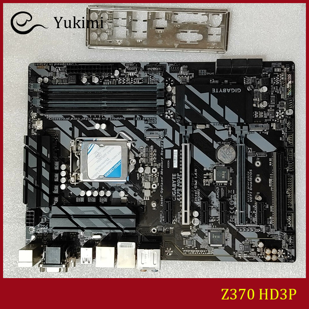 FOR GIGABYTE Z370 HD3P DDR4*4 LGA1151 64GB HDMI DVI-D VGA Motherboard Test OK