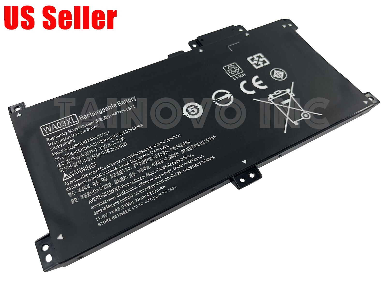 New WA03XL Battery for HP Pavilion X360 14-BA 15-BK 15-BR HSTNN-LB7T Series