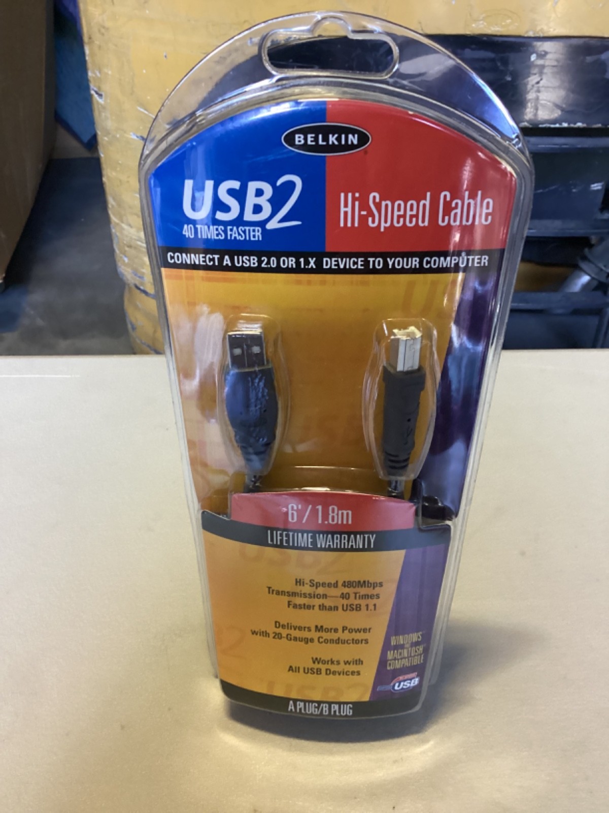 Belkin USB2 Hi-Speed Cable 6’ Brand New Sealed