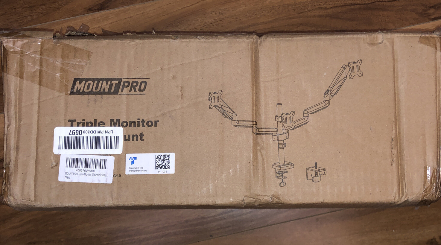 Mountpro Mount Pro Triple Monitor Stand, 3 Monitors up to 32in, 30.9lbs - PR1034