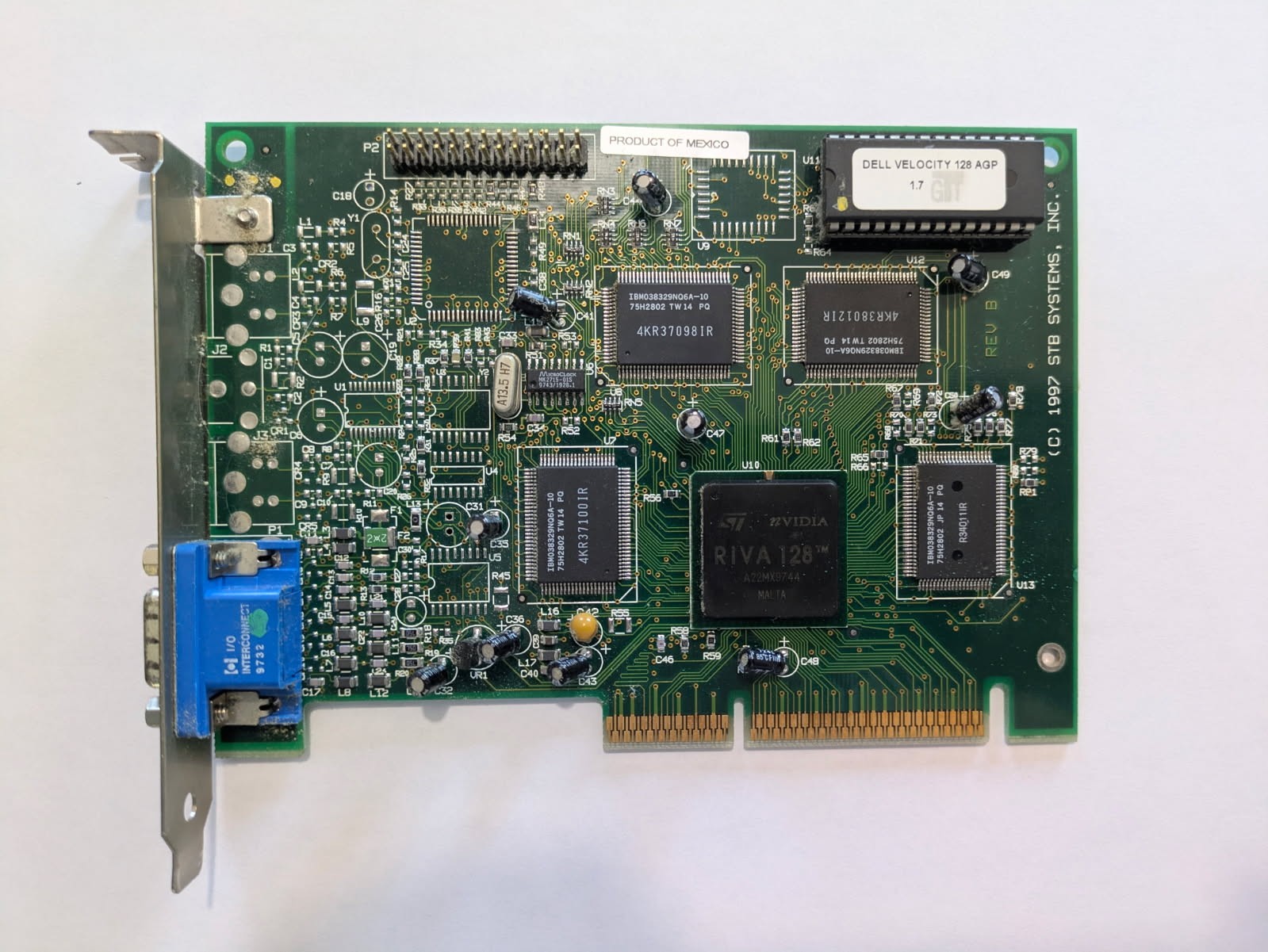 STB Systems Velocity 128 AGP Video Card (Model: 210-0275-00X) Dell