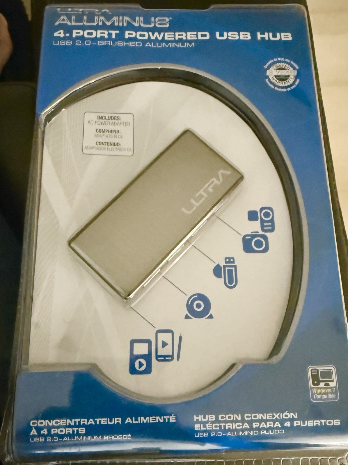 ULTRA Aluminus 4 Port USB 2.0 Hub New Sealed
