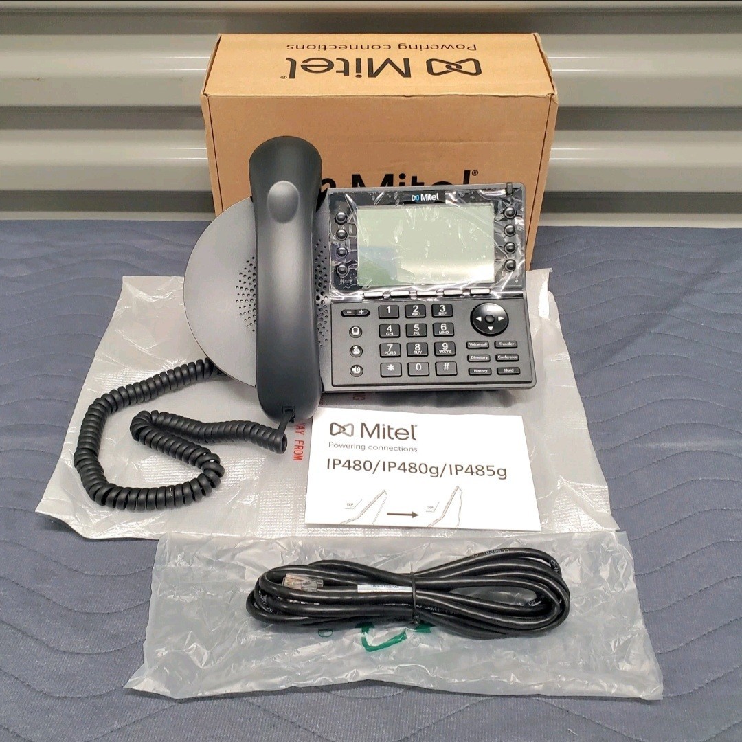 Lot Of 15 Mitel IP480G IP Phone VoIP 8-Line Backlit Display Gigabit Ethernet NEW