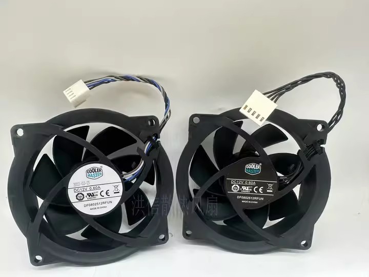1PCS COOLER MASTER DF0802512RFUN DC12V 0.60A 8cm 4-Pin PWM Fan