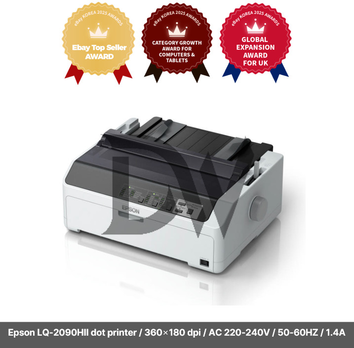 Epson LQ-2090HII dot printer / 360×180 dpi / AC 220-240V / 50-60HZ / 1.4A